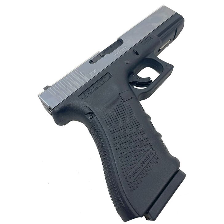 PISTOLA A GAS SCARRELLANTE G18 SILVER WE