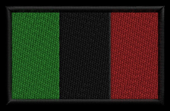 Patch Ricamata RETTANGOLARE 8X5 ITALIANA bassa visibilità Con Velcro
