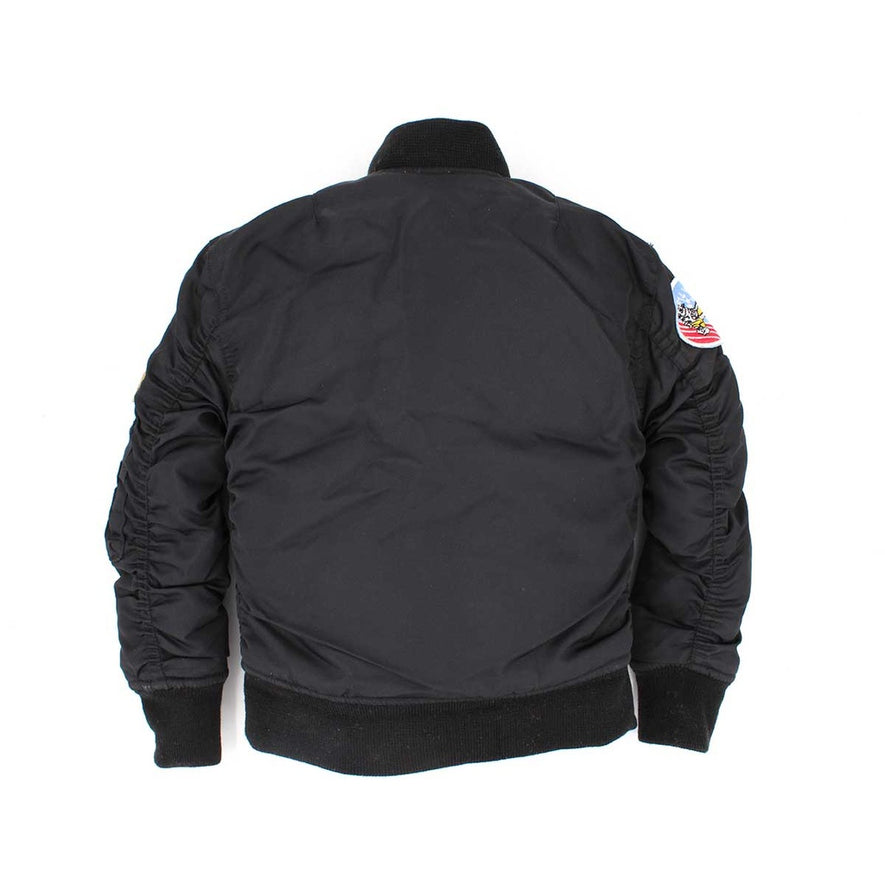 BOMBER PER BAMBINI CON PATCHES AEREONAUTICA NERO IMMORTAL WARRIOR
