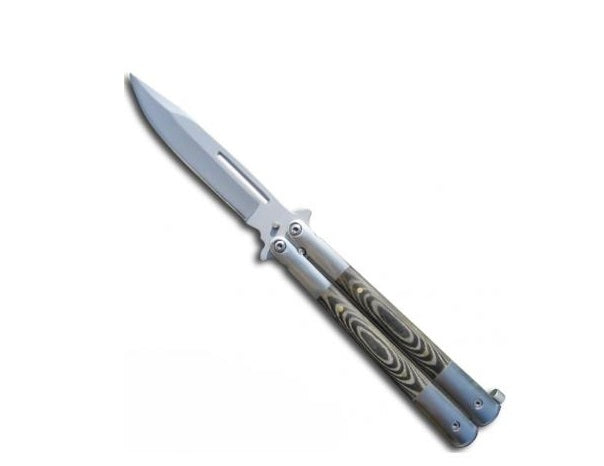 Coltello Butterfly con lama in legno ipnotico da 9 cm BALISONG