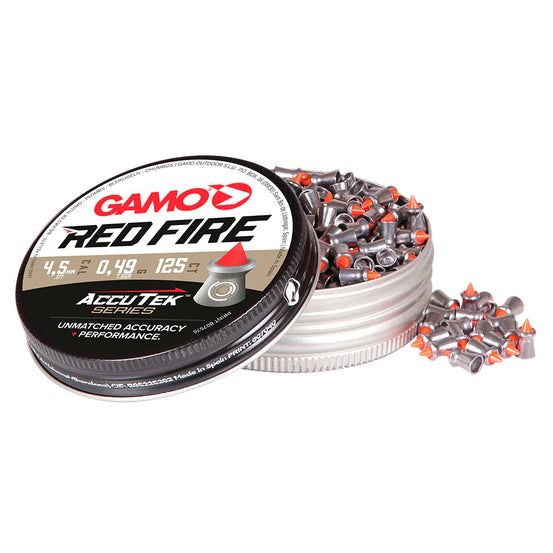 PIOMBINI ACCUTEK RED FIRE LISCI CON PUNTA IN POLIMERO CAL.4,5 (0.51 g 7,87gr) GAMO