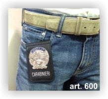 PORTAFOGLIO CARABINIERI IN PELLE CON PLACCA ARGENTATA ASCOT