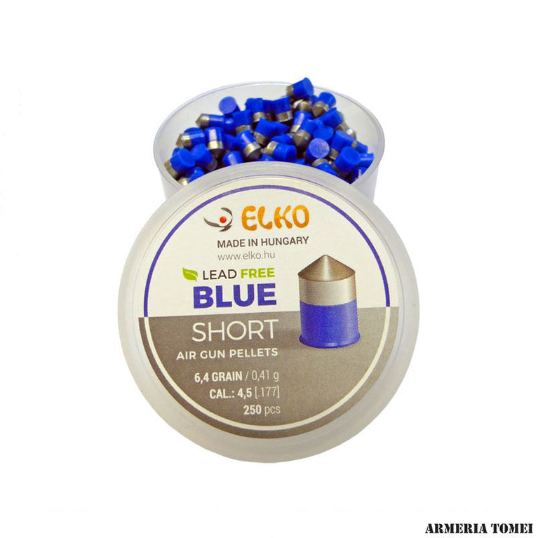 PIOMBINI BLUE PISTOL SHORT LEAD FREE CAL. 4,5 (g 0.41 gr 6.4) 250 PEZZI ELKO