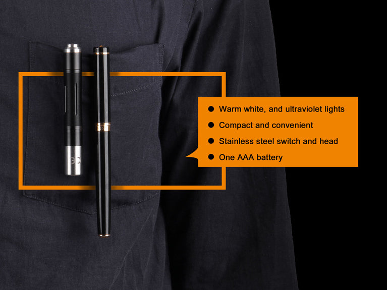 TACTICAL PENLIGHT LD02 V2.0 EDC CON ILLUMINATORE UV FENIX