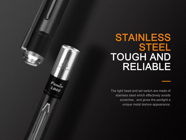 TACTICAL PENLIGHT LD02 V2.0 EDC CON ILLUMINATORE UV FENIX