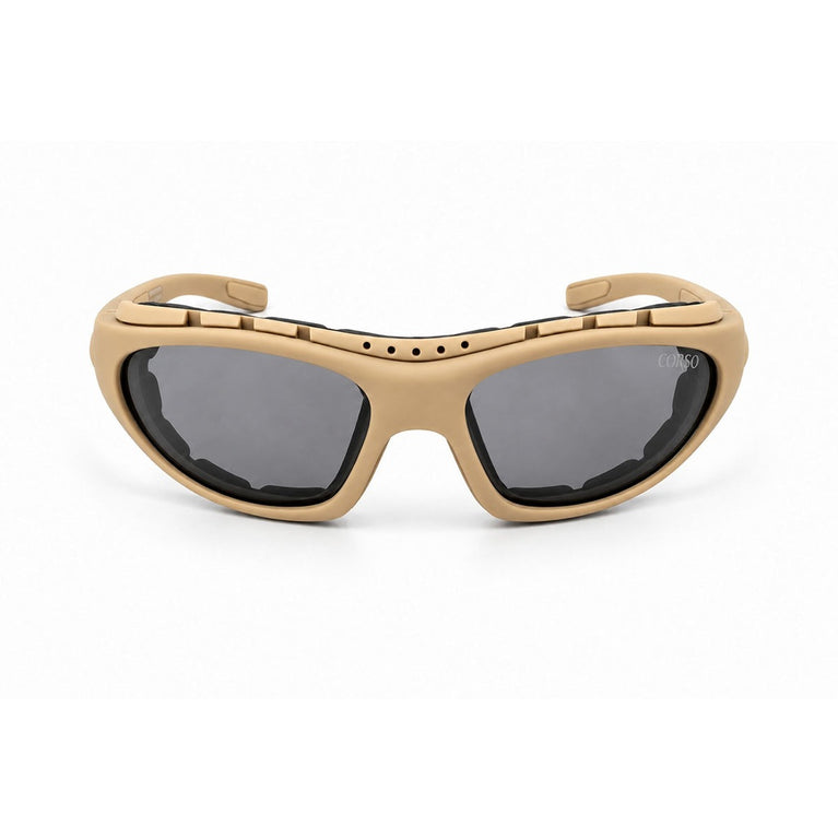 OCCHIALI PROTETTIVI REVENGE HARBOR CON 3 LENTI INTERCAMBIABILI MONTATURA COYOTE BROWN CORSO