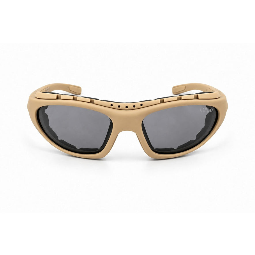 OCCHIALI PROTETTIVI REVENGE HARBOR CON 3 LENTI INTERCAMBIABILI MONTATURA COYOTE BROWN CORSO