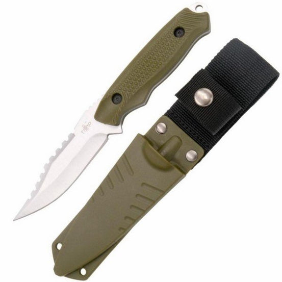 COLTELLO TATTICO VERDE CON FODERO H0061 THIRD AMONT