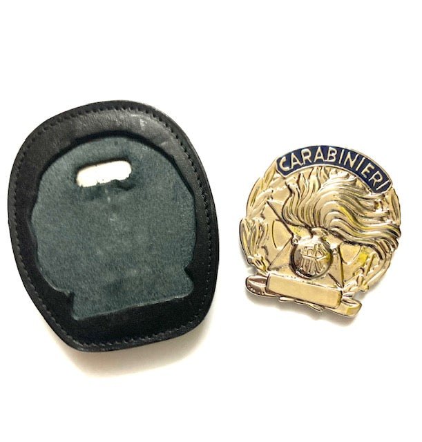 PORTA PLACCA CARABINIERI PELLE CON PLACCA ASCOT