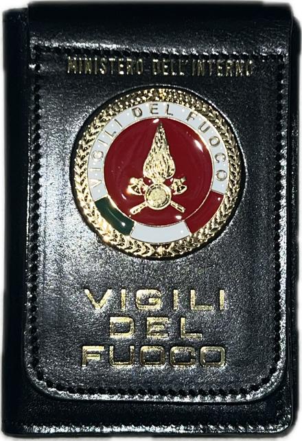 PORTAFOGLIO VIGILI DEL FUOCO CON PLACCA IN PELLE ASCOT