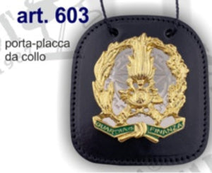 PORTA PLACCA GUARDIA DI FINANZA PELLE CON PLACCA ASCOT