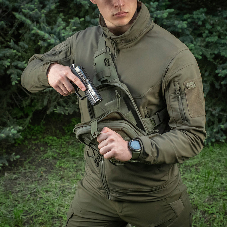 Marsupio Monospalla Sling Pistol Bag Elite Hex RANGER GREEN M-TAC