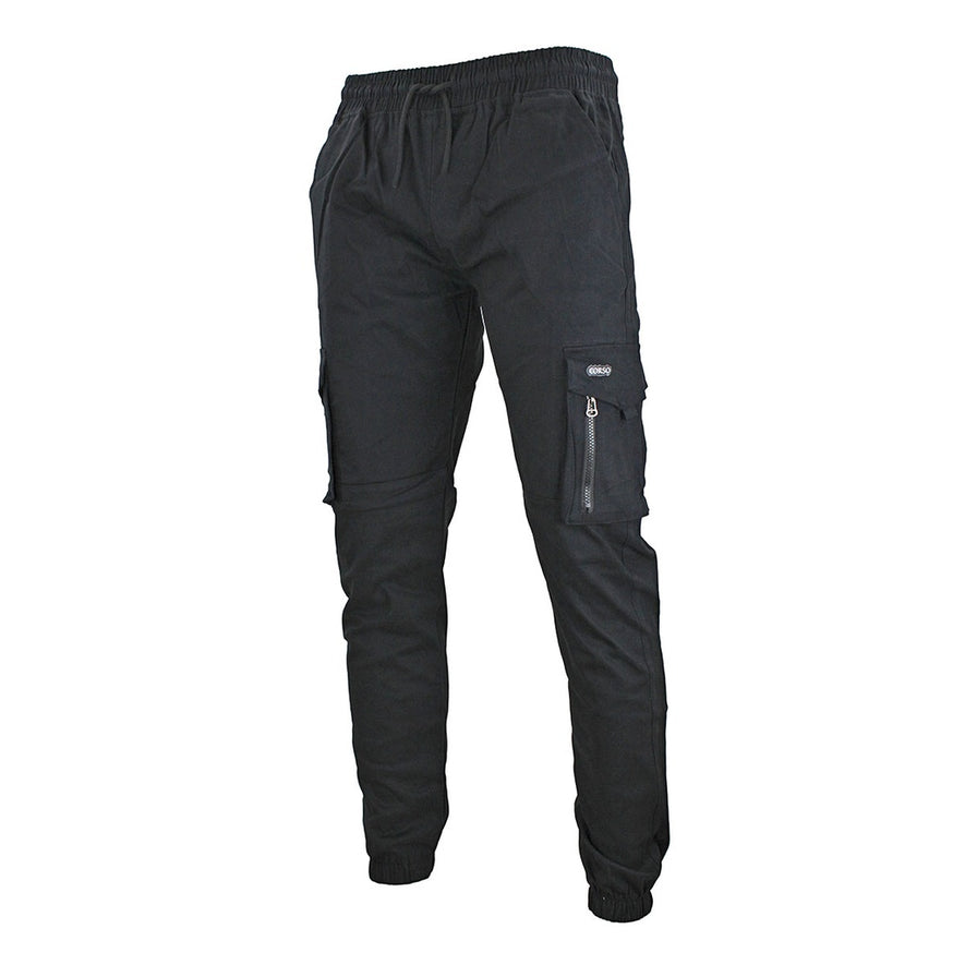 PANTALONI CARGO NERI CORSO