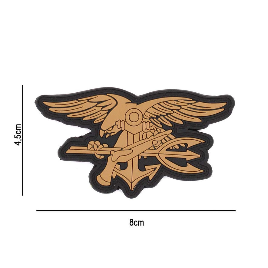 PATCH IN PVC NAVY SEALS COYOTE BROWN IMMORTAL WARRIOR
