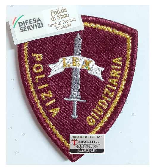 PATCH RICAMATA POLIZIA GIUDIZIARIA colori vari