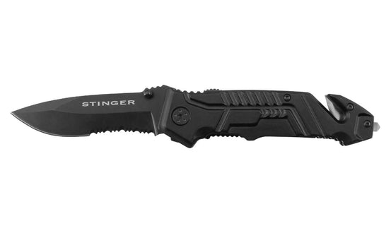 Coltello pieghevole Bora ST4, lama da 8,7 cm, taglierino/clip per cinture di sicurezza/rompi-clip Stinger