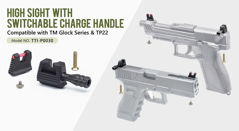 Mirini alti TM17 e TP22 con impugnatura di ricarica intercambiabile TTI