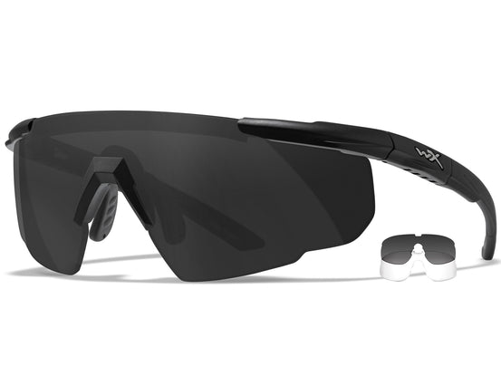 OCCHIALI BALISTICI NERI WILEY X SABER ADANCED MOD.317 CON 2 LENTI WILEY X