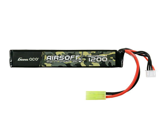 BATTERIA LIPO 1200mAh 3S1P 11.1V 25C CON ATTACCO MINI TAMIYA GENS ACE