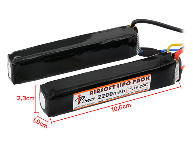 BATTERIA LI-PO 2200mAh 11,1V 20C CON CONNETTORE DEANS IPOWER