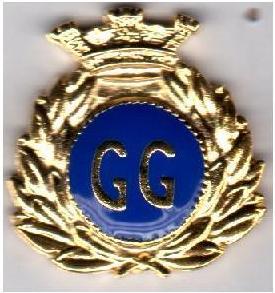 SPILLA GUardie giurate in metaLLO BLU E ORO CM 3