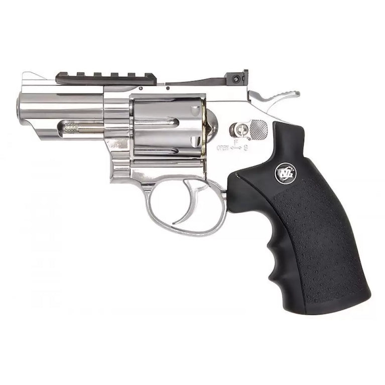 REVOLVER A CO2 canna da 2,5"colore inox win gun