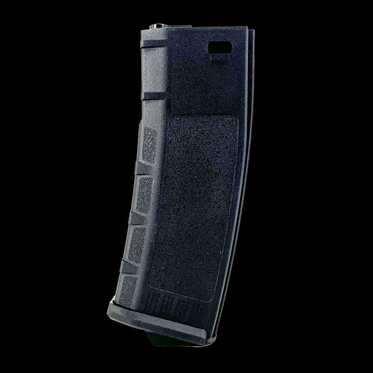 CARICATORE MONOFILARE MID-CAP M4 DA 120RDS IN POLIMERO NERO ROSSI