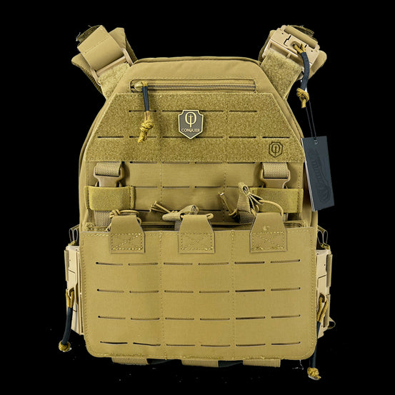 TATTICO PLATE CARRIER MQR COYOTE BROWN CONQUER