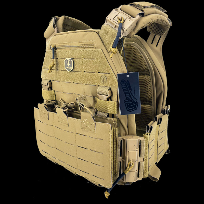 TATTICO PLATE CARRIER MQR COYOTE BROWN CONQUER