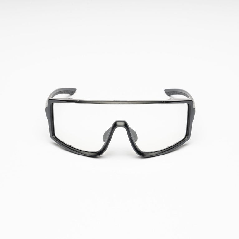 OCCHIALI KRYDON CQSG006 CON LENTI TRASPARENTI E MONTATURA NERA CONQUER