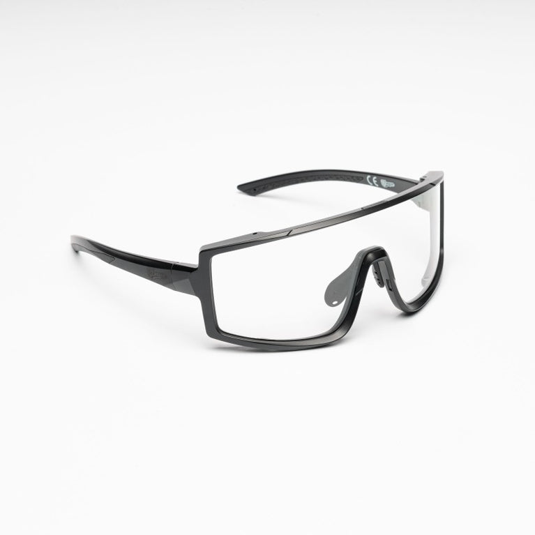 OCCHIALI KRYDON CQSG006 CON LENTI TRASPARENTI E MONTATURA NERA CONQUER