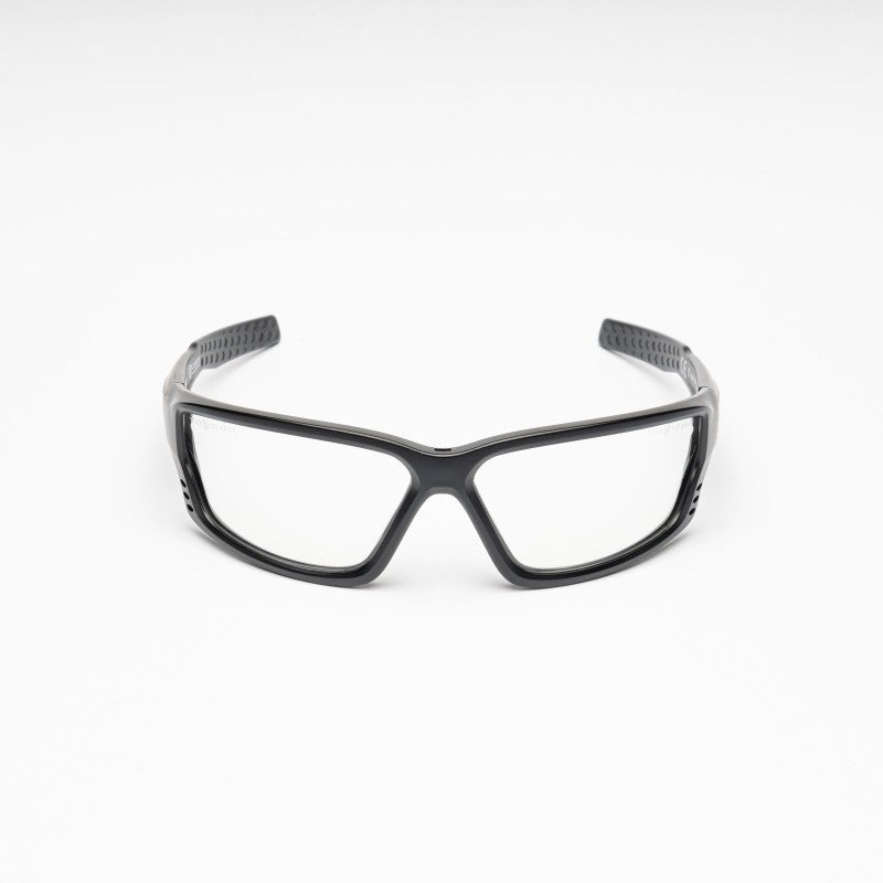 OCCHIALI ZYPHER CQSG001 CON LENTI TRASPARENTI E MONTATURA NERA CONQUER