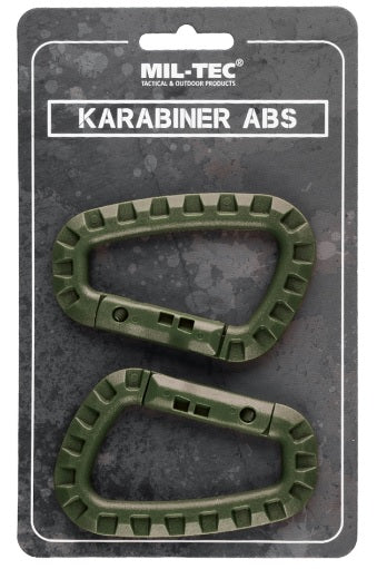 SET DA 2 MOSCHETTONI IN ABS OLIVE GREEN MIL-TEC