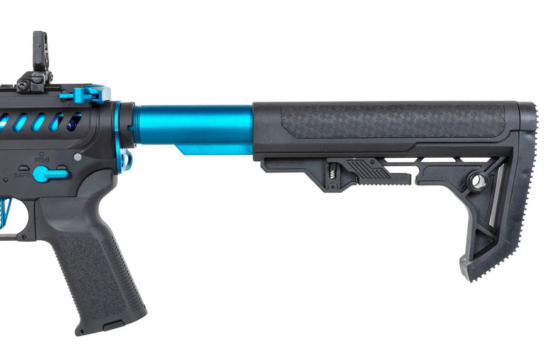 FUCILE SOFTAIR ELETTRICO SA-E40 EDGE HAL2 ETU LIGHT OPS STOCK GEN.2 NERO/BLU SPECNA ARMS