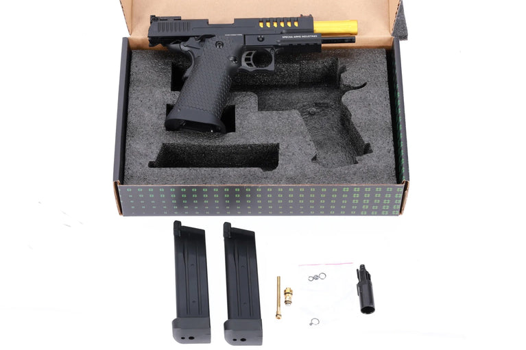 PISTOLA SOFTAIR A GAS/CO2 SA-VGP25 SERIE VAPOR NERA/DORATA SPECNA ARMS