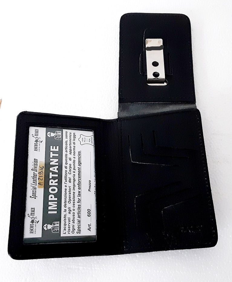 PORTAFOGLIO IN PELLE CON PLACCA GUARDIA DI FINANZA ASCOT