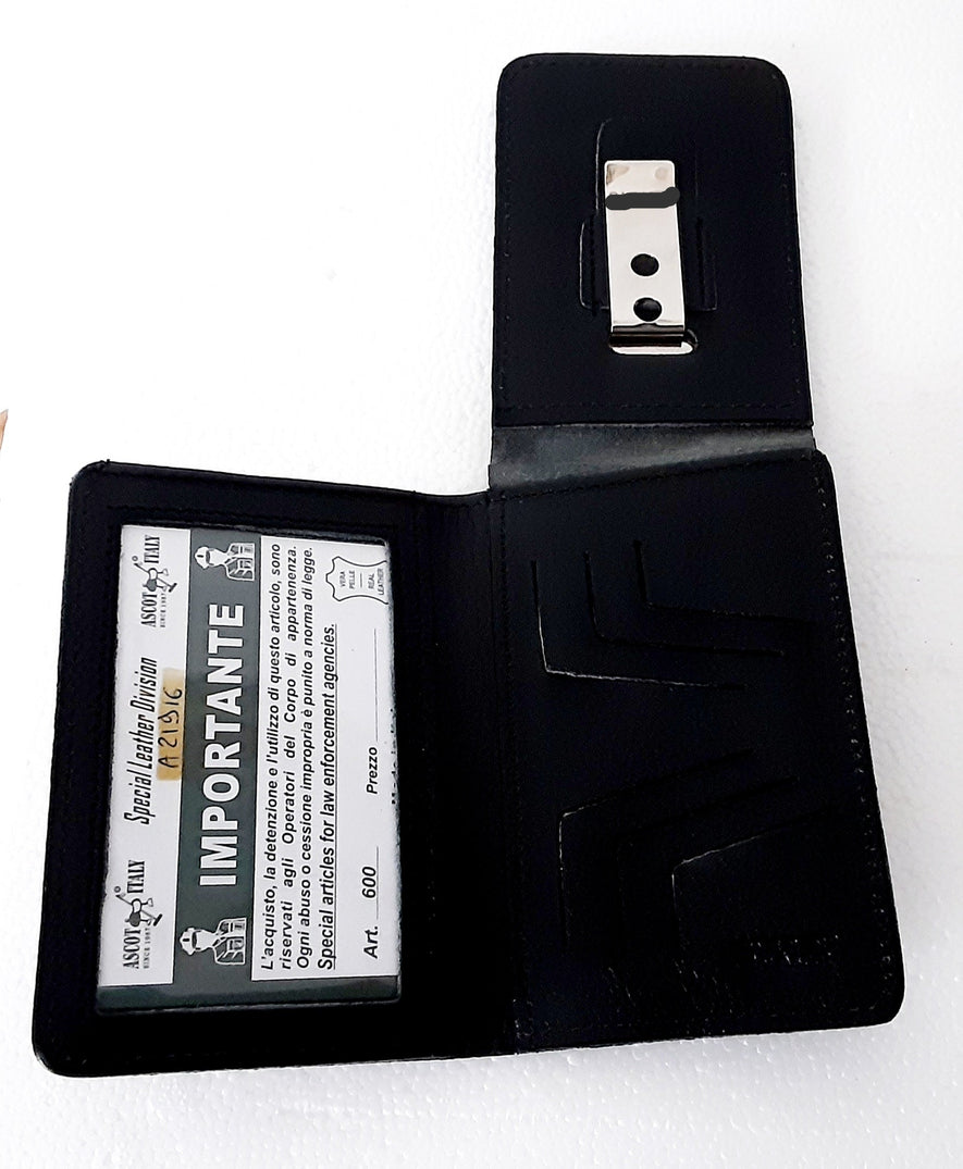 PORTAFOGLIO IN PELLE CON PLACCA GUARDIA DI FINANZA ASCOT