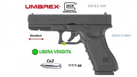 PISTOLA UMAREX GLOCK 17 GEN5 CO2 4.5 BLOWBACK