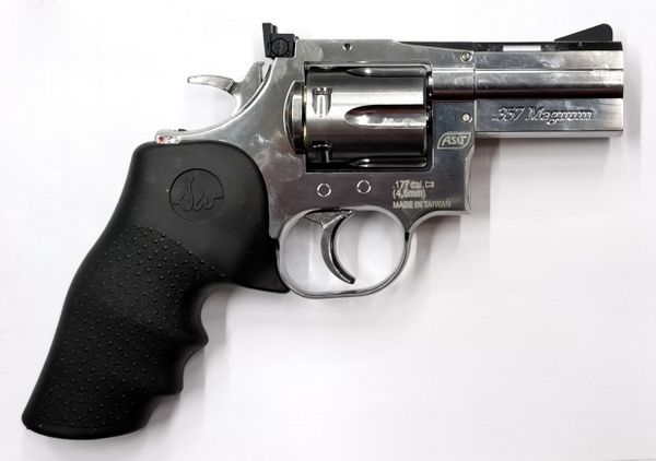 PISTOLA MAGNUM A CO2 .357 CANNA DA 2,5" A PIOMBINI CAL. 4,5mm <7,5J ASG