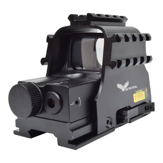 MIRINO OLOGRAFICO TIPO EOTECH CON LASER ROSSO JS TACTICAL