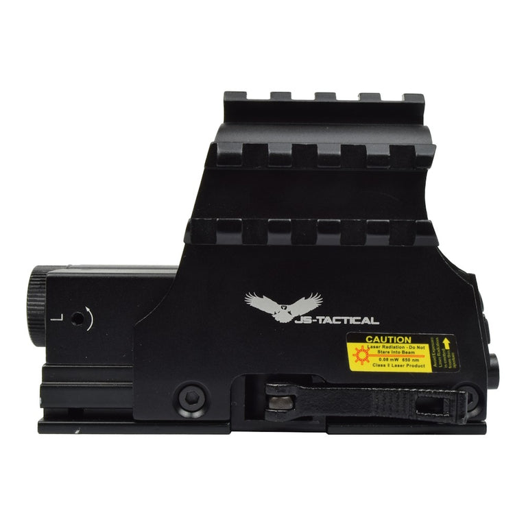 MIRINO OLOGRAFICO TIPO EOTECH CON LASER ROSSO JS TACTICAL