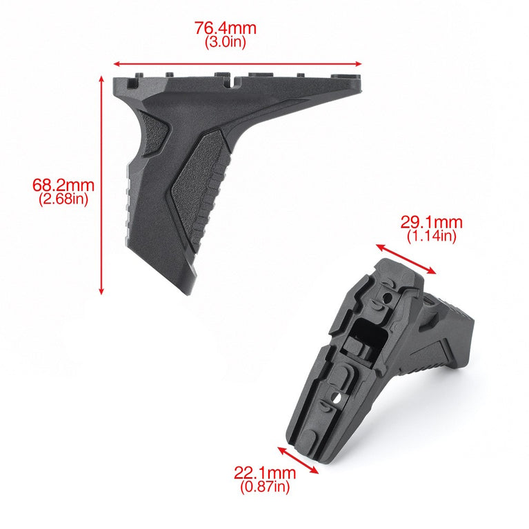 IMPUGNATURA ANGOLARE CON HAND STOP PER SISTEMI M-LOK/KEYMOD NERO MP