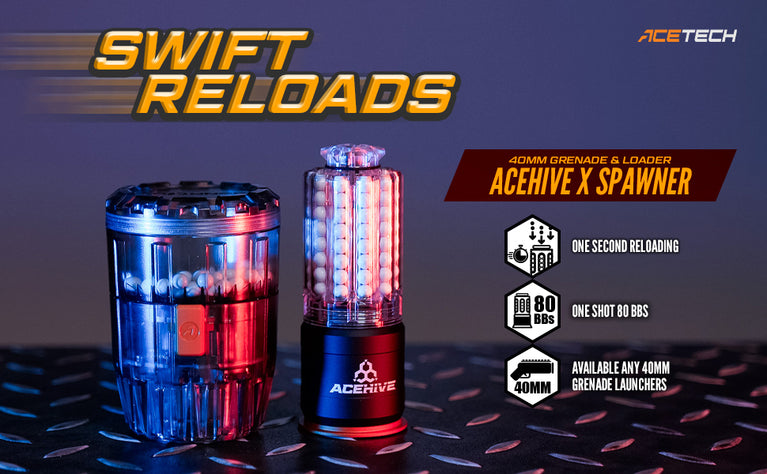 LANCIAGRANATE VOLCANO DELUXE EDITION ACETECH CON SIMULAZIONE DI FIAMMATA E TRACER INTEGRATI ACETECH