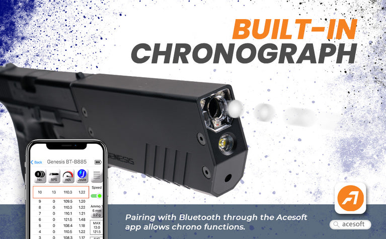 TRACER/MUZZLE FLASH/CRONOGRAFO/TORCIA/LASER PER GLOCK 19 ACETECH