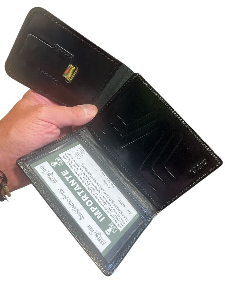 PORTAFOGLIO IN PELLE CON PLACCA RIMOVIBILE MINISTERO DELLA DIFESA ASCOT