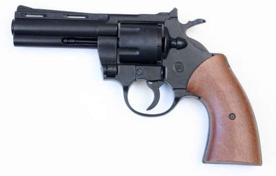 REVOLVER A SALVE MAGNUM CAL. 380 NERO E LEGNO BRUNI