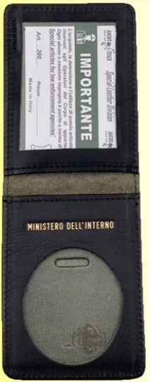 PORTA PLACCA IN PELLE VIGILI DEL FUOCO ASCOT