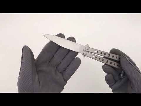 COLTELLO A FARFALLA DA 9cm IN ACCIAIO OPACIZZATO DM DIFFUSION