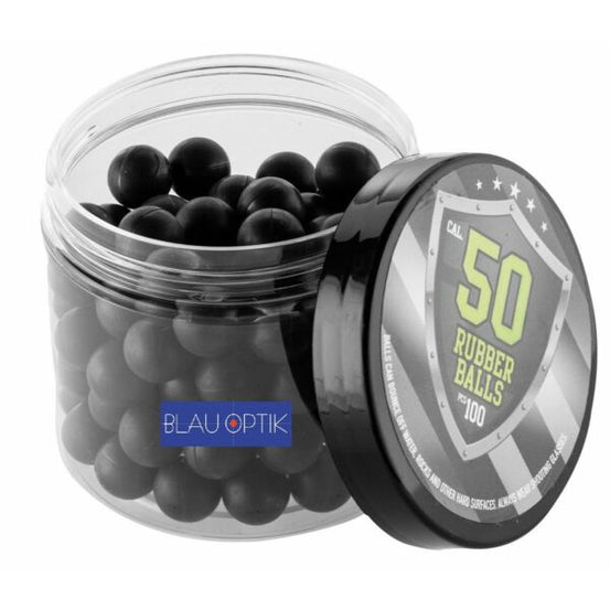 CONFEZIONE DA 100 PALLE IN GOMMA CAL. 50 BLAUOPTIK