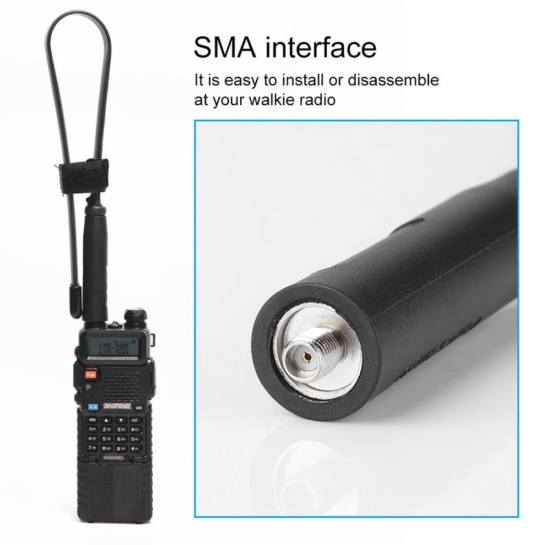 ANTENNA PIEGHEVOLE AMPLIFICATA 47 cm BAOFENG